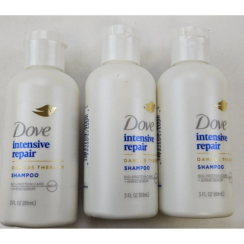 Dove‎ Intensive Repair Shampoo Damage Therapy 3oz Travel Size Lot of 3 Bottles